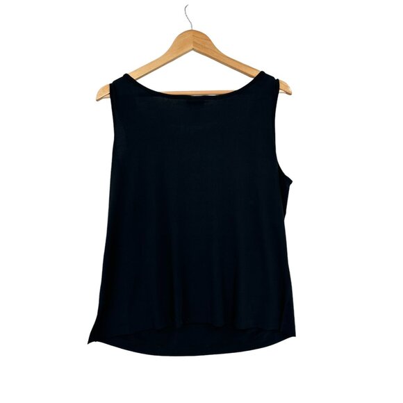 Vicki Wayne Top Shirt Blouse Womens PL Jeweled Neckline Grandmacore Shell - Picture 8 of 10